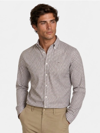 mcgregor ανδρικό βαμβακερό καρό πουκάμισο oxford stretch