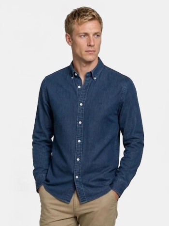 mcgregor ανδρικό βαμβακερό πουκάμισο denim look regular fit