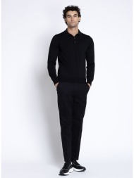 ανδρικό μονόχρωμο παντελόνι regular fit από stretch cotton για smart casual & business εμφανίσεις