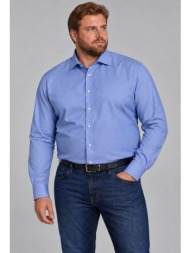 camicissima plus size ανδρικό γαλάζιο βαμβακερό πουκάμισο regular fit για business & smart casual εμ