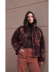 luna llena γυναικεία ζακέτα με floral paisley μοτίβο regular fit για all-day εμφανίσεις