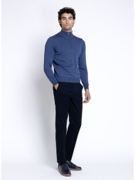 ανδρικό μονόχρωμο παντελόνι regular fit από stretch cotton για smart casual & business εμφανίσεις