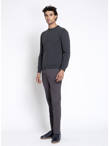 varda ανδρικό μονόχρωμο βαμβακερό παντελόνι regular fit για