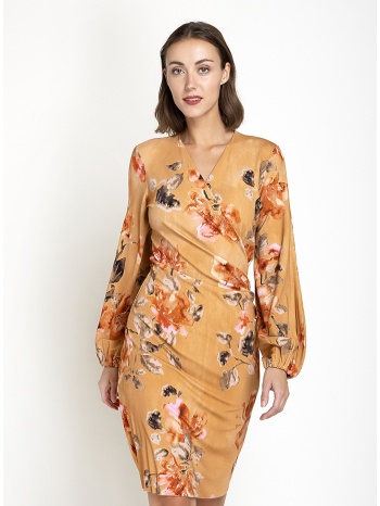 maliparmi γυναικείο εμπριμέ mini φόρεμα κρουαζέ με floral