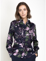 anonyme γυναικείο πολύχρωμο εμπριμέ floral πουκάμισο regular fit με μακριά μανίκια για business & sm