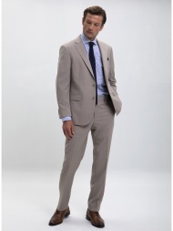 κοστούμι με μικροσχέδιο modern fit σε μπεζ