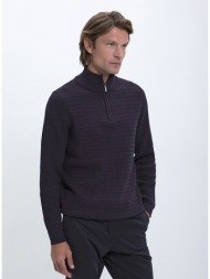 πουλόβερ ηalf zip modern fit