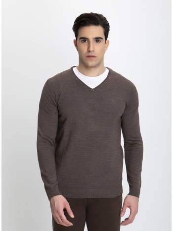 πλεκτό πουλόβερ v-neck modern fit σε προσφορά
