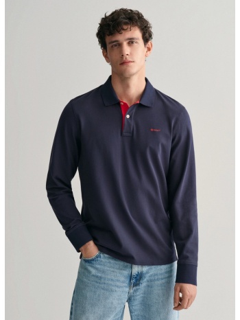 gant αντρικό πικέ polo μακρυμάνικο regular fit βαμβακερό σε προσφορά