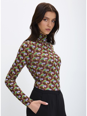 maliparmi γυναικείο ζιβάγκο με poppy print 80% modal 20% σε προσφορά