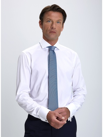 boss ανδρικό πουκάμισο βαμβακερό rex modern fit σε λευκό σε προσφορά