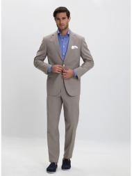 ανδρικό κοστούμι σε μπεζ slim fit