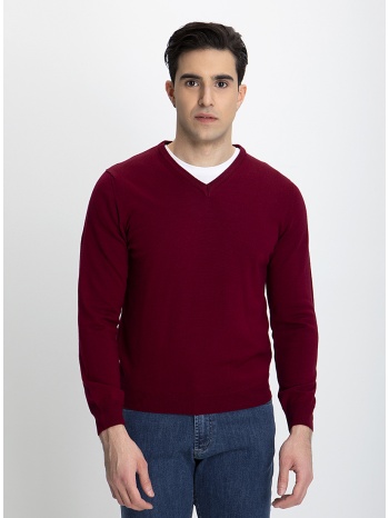 πλεκτό πουλόβερ merinos v-neck modern fit σε προσφορά