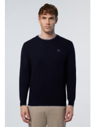 north sails ανδρικό πουλόβερ με στρογγυλή λαιμόκοψη regular fit σε μπλε
