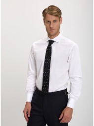 λευκό πουκάμισο με διπλή μανσέτα (κλασική γραμμή)