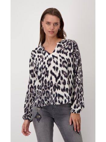 monari γυναικεία μπλούζα 100% βισκόζη animal print λεοπάρ σε προσφορά