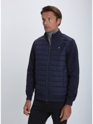 farah ανδρικό υβριδικό μπουφάν classic fit σε μπλε