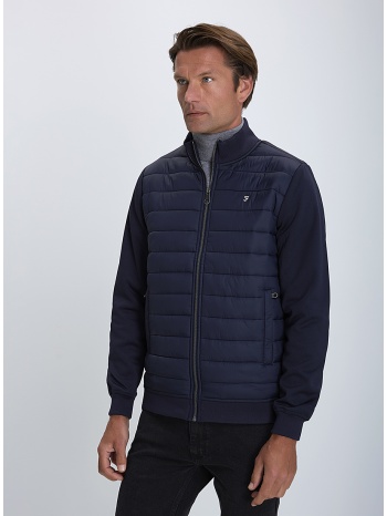 farah ανδρικό υβριδικό μπουφάν classic fit σε μπλε