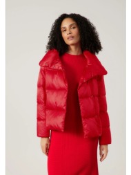 gerry weber γυναικείο τζάκετ boxy puffer κόκκινο