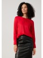 gerry weber γυναικείο μπλουζάκι με στρογγυλή λαιμόκοψη σε κόκκινο