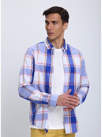 καρό πουκάμισο βutton down modern fit σε προσφορά