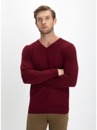 πλεκτό πουλόβερ v-neck modern fit