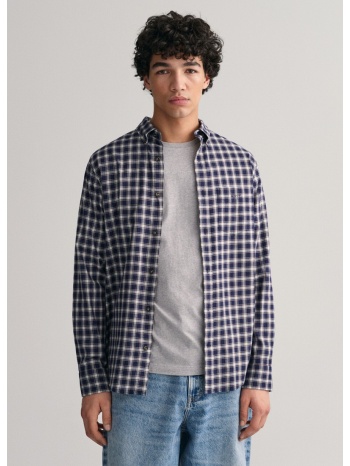 gant πουκάμισο micro tartan button down σε μπλε σε προσφορά
