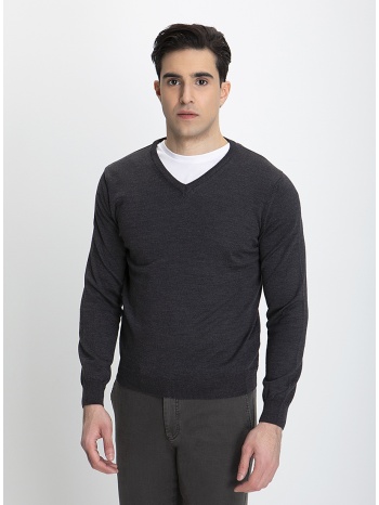 πλεκτό πουλόβερ merinos v-neck modern fit σε προσφορά