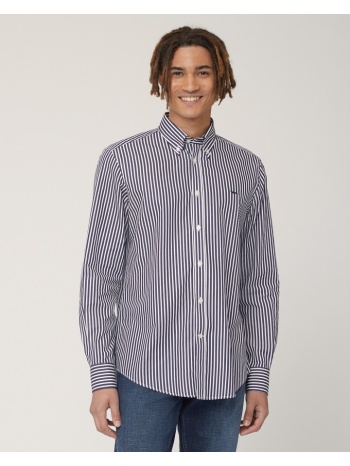 harmont & blaine ανδρικό πουκάμισο ριγέ narrow fit σε προσφορά
