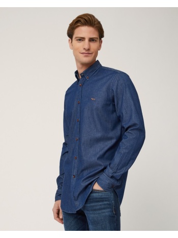 harmont & blaine ανδρικό denim πουκάμισο regular fit σε προσφορά