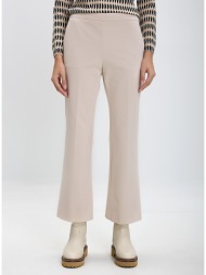 maliparmi γυναικείο παντελόνι cropped wide leg fit μπέζ