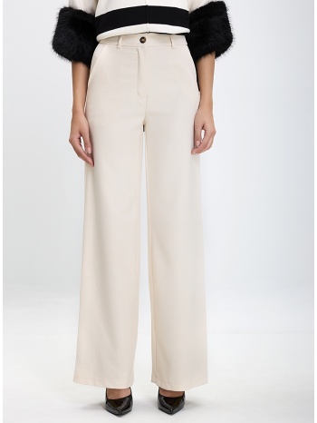 la fee maraboutee γυναικείο παντελόνι wide leg σε εκρού σε προσφορά