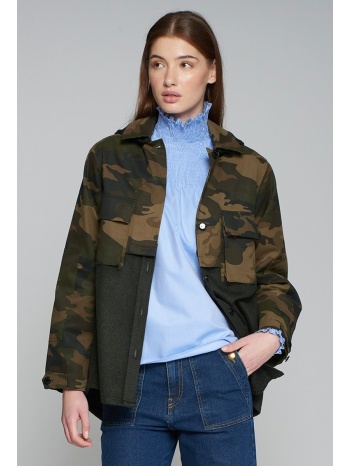 vilagallo γυναικείο μπουφάν camouflage loose fit σε εμπριμέ σε προσφορά