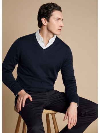 charles tyrwhitt ανδρικό πουλόβερ v-neck merino modern fit σε προσφορά