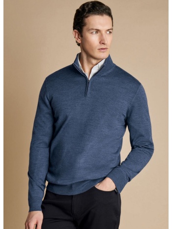 charles tyrwhitt ανδρικό πουλόβερ merino ημιζιβάγκο με σε προσφορά