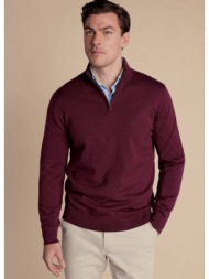 charles tyrwhitt ανδρικό πουλόβερ merino ημιζιβάγκο με φερμουάρ