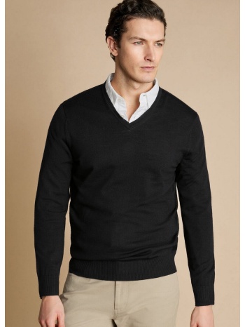 charles tyrwhitt ανδρικό πουλόβερ v-neck merino modern fit σε προσφορά