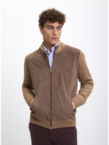 vardas ανδρικό μπουφάν με σουέτ όψη και πλεκτές