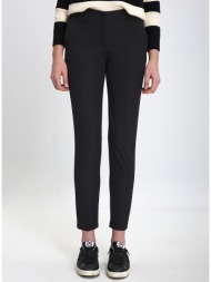 γυναικείο cropped παντελόνι slim fit σε μαύρο