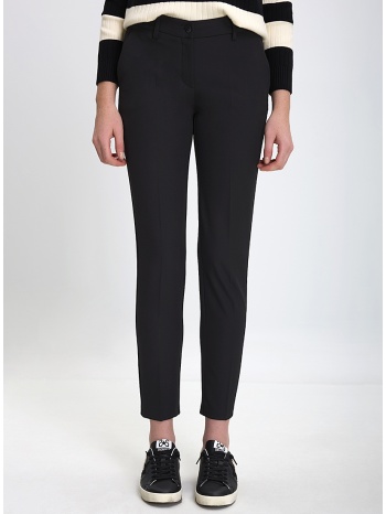 γυναικείο cropped παντελόνι slim fit σε μαύρο σε προσφορά