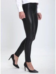 gerry weber γυναικείο κολάν με όψη δέρματος slim fit σε μαύρο