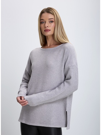 γυναικεία πλεκτή μπλούζα με παγιέτες relaxed fit σε προσφορά