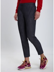 γυναικείο παντελόνι cropped σε στυλ τζιν straight fit σε μπλε