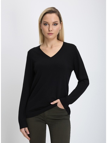 γυναικείο πλεκτό μάλλινο (merino) λαιμοκόψη v regular fit σε προσφορά