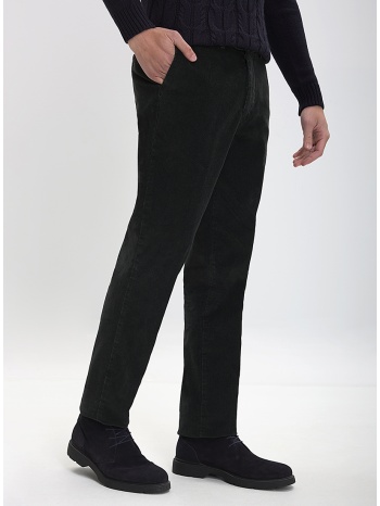 hd x vardas ανδρικό κοτλέ παντελόνι slim fit σε λαδί σε προσφορά