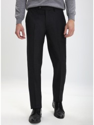 vardas ανδρικό παντελόνι regular fit από μαλλί & κασμίρι σκούρο γκρι