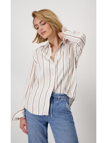 monari γυναικείο σατέν πουκάμισο regular fit με ρίγες σε προσφορά