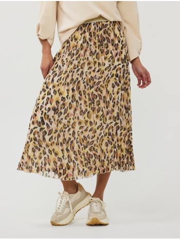 esqualo γυναικεία midi φούστα πλισέ με animal print σε προσφορά