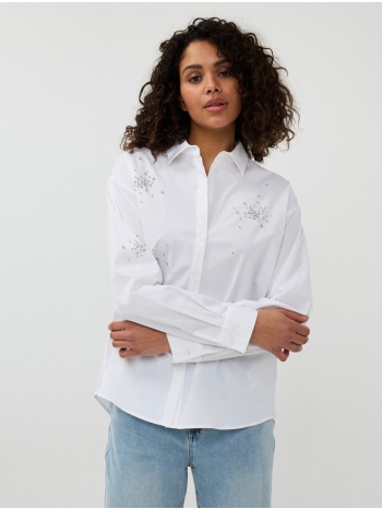 esqualo γυναικείο πουκάμισο ποπλίνα με διακοσμητικές πέτρες σε προσφορά