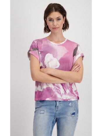 monari γυναικεία μπλούζα floral regular fit σε εμπριμέ ροζ σε προσφορά